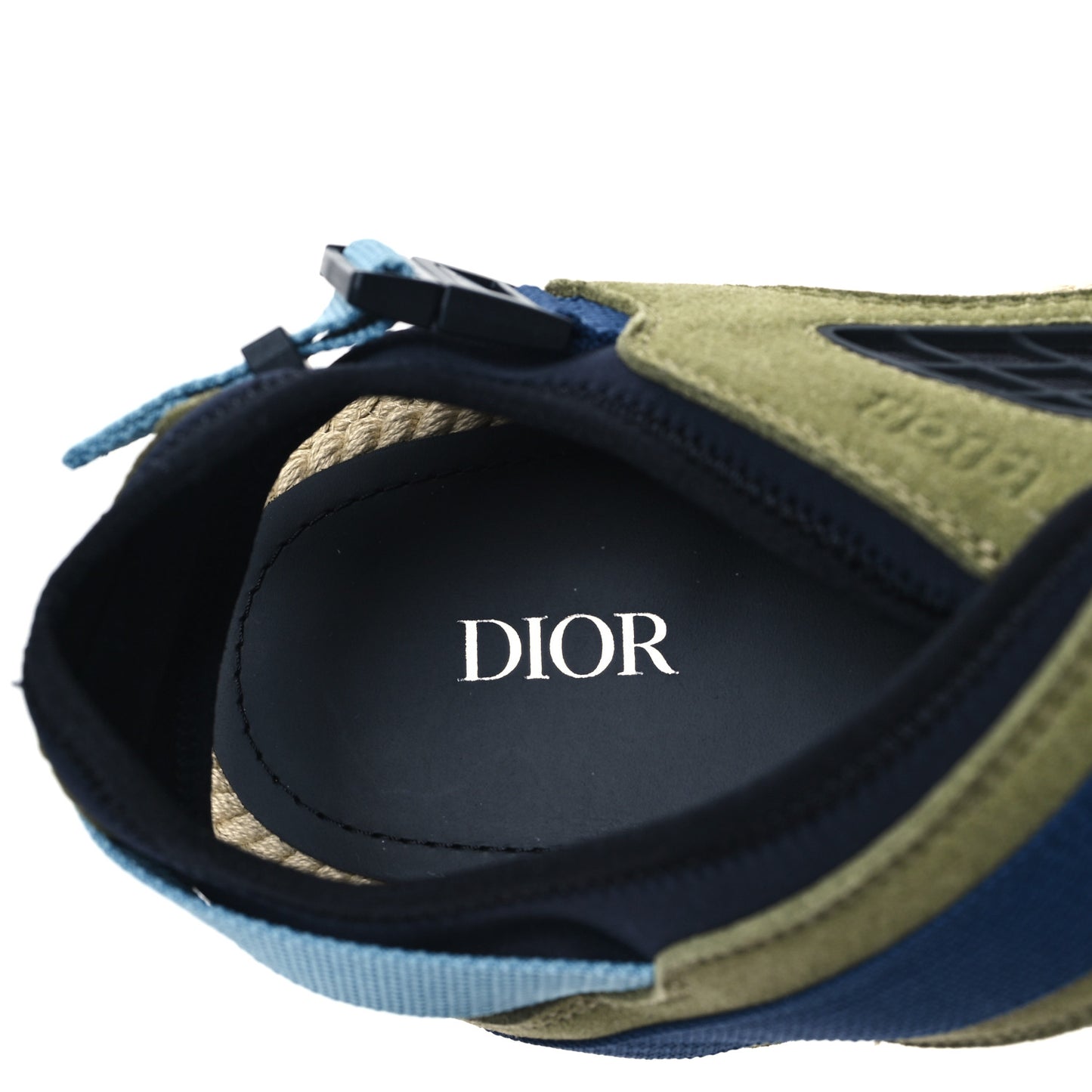 Suede Technical Fabric Mens Atlas Sandals 46 Green Beige