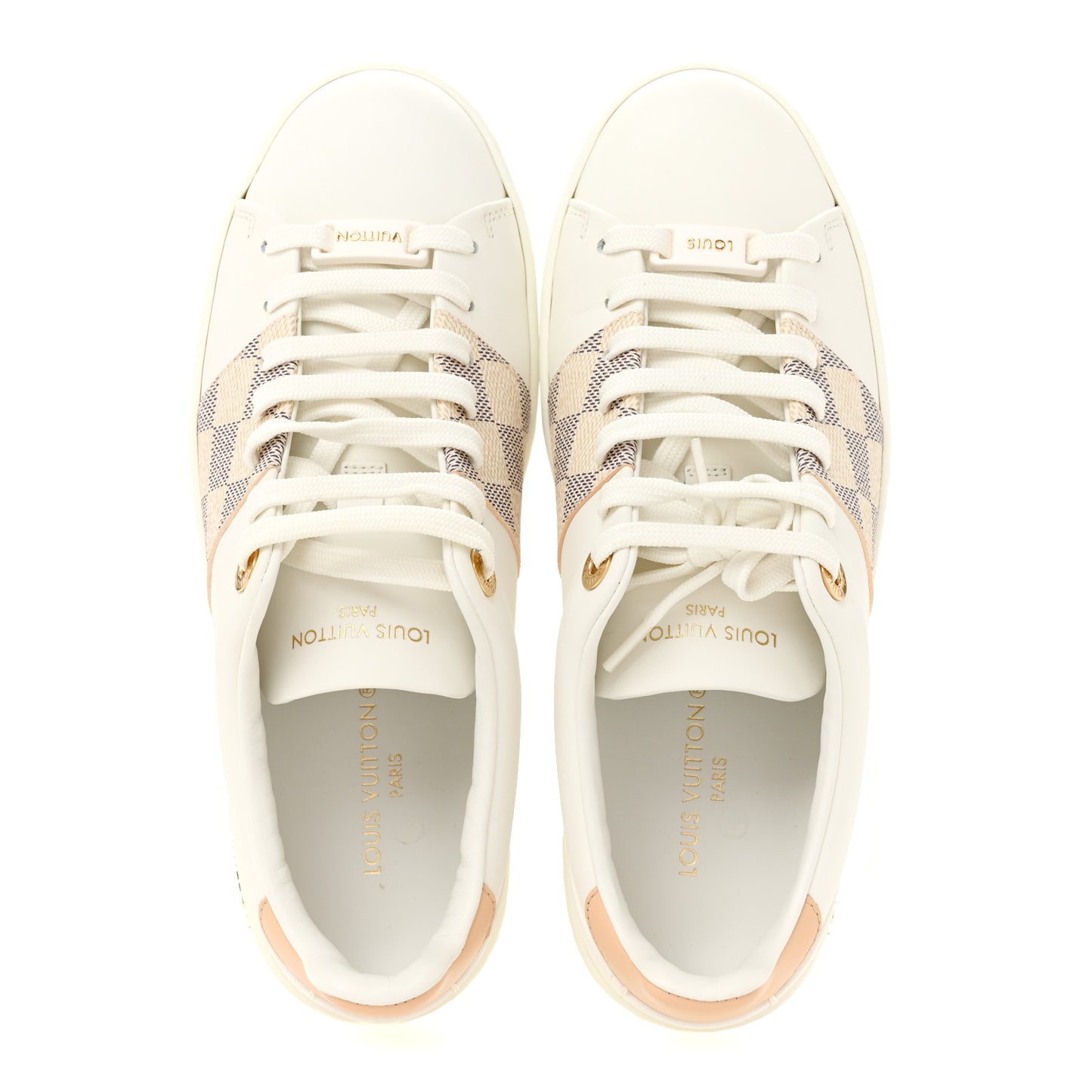 Damier Azur Front Row Sneaker 36 White