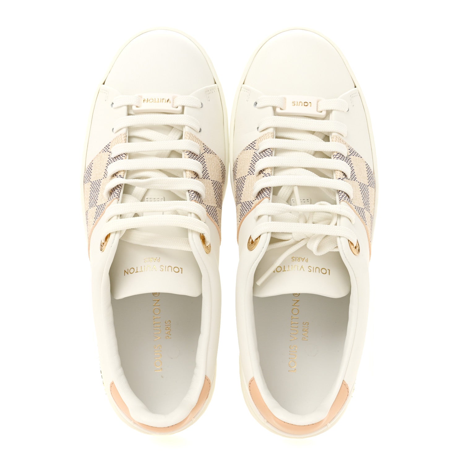 Louis Vuitton Damier Azur Front Row Sneaker 36 White 2 of 10