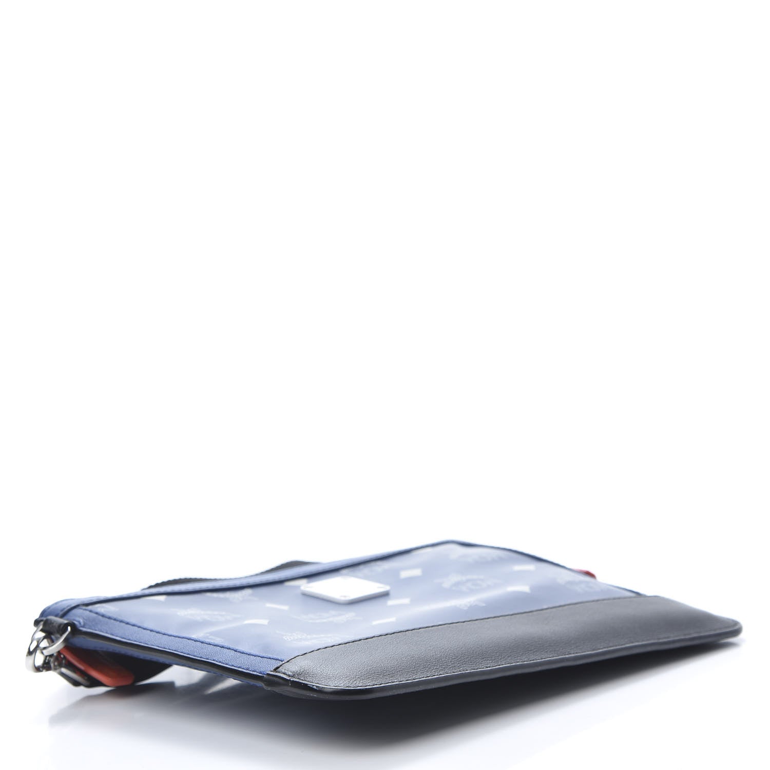 MCM Visetos Reflective Nylon Mini iPad Case Estate Blue 4 of 8