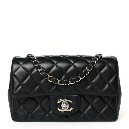 Chanel Lambskin Quilted Mini Rectangular Flap Black 1 of 10