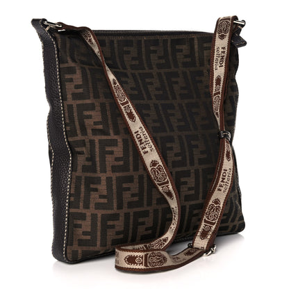 Fendi Zucca Cuoio Romano Selleria Messenger Tobacco Moro 3 of 10