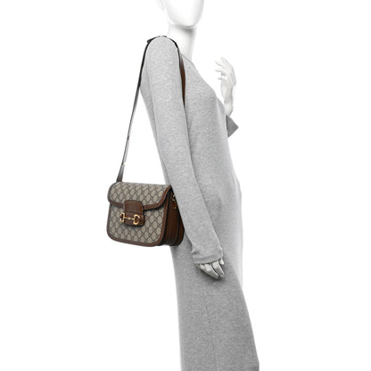 Gucci GG Supreme Monogram Horsebit 1955 Shoulder Bag Beige Brown Sugar 2 of 10