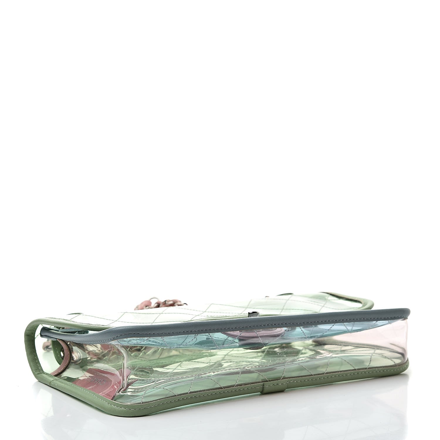 Chanel Lambskin PVC Quilted Medium Coco Splash Flap Blue Green 4 of 11