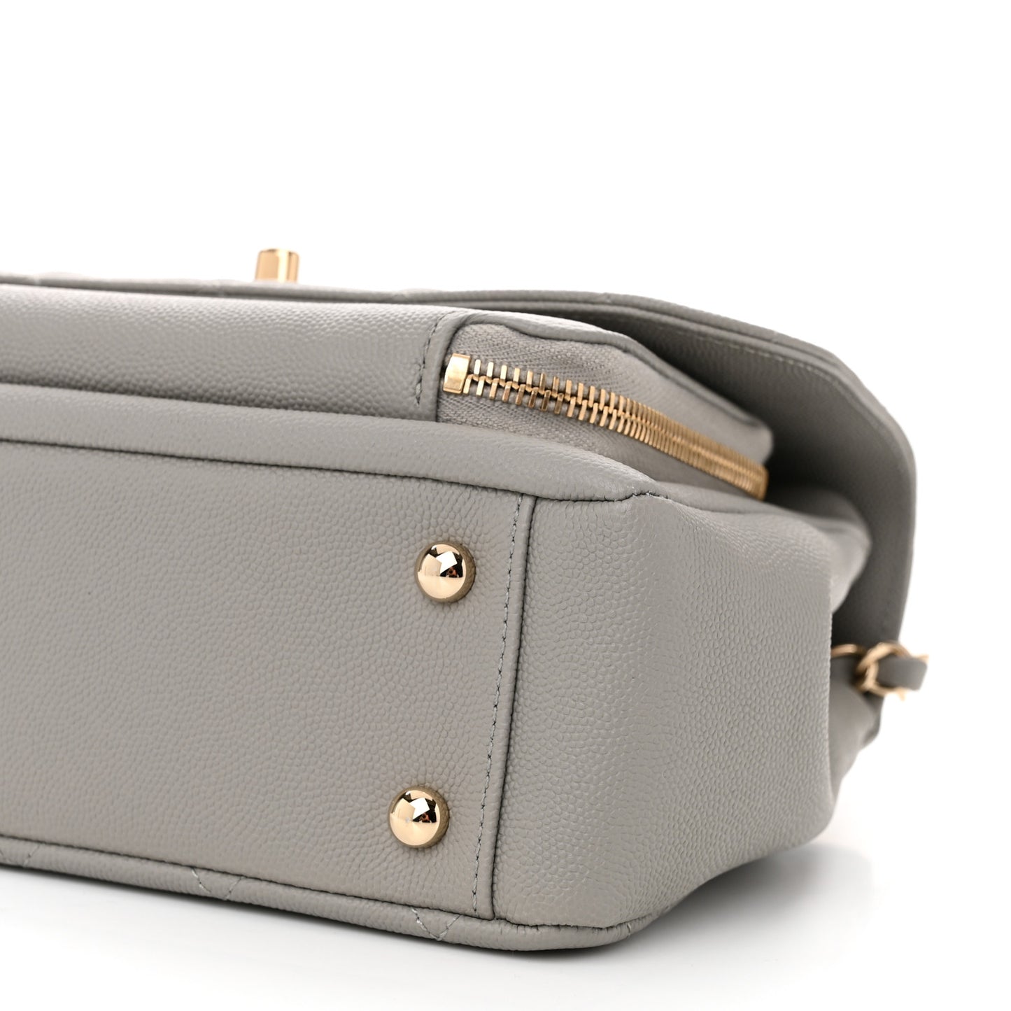 Caviar Quilted Medium Business Affinity Flap Grey