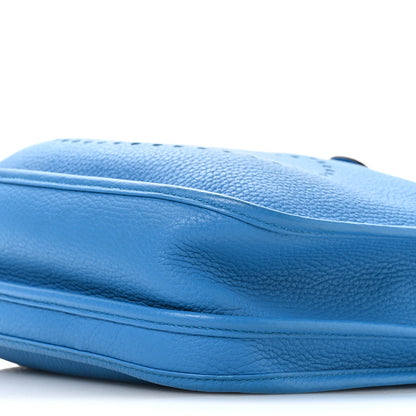 Hermes Taurillon Clemence EVELYNE III PM Bleu Zanzibar 10 of 10