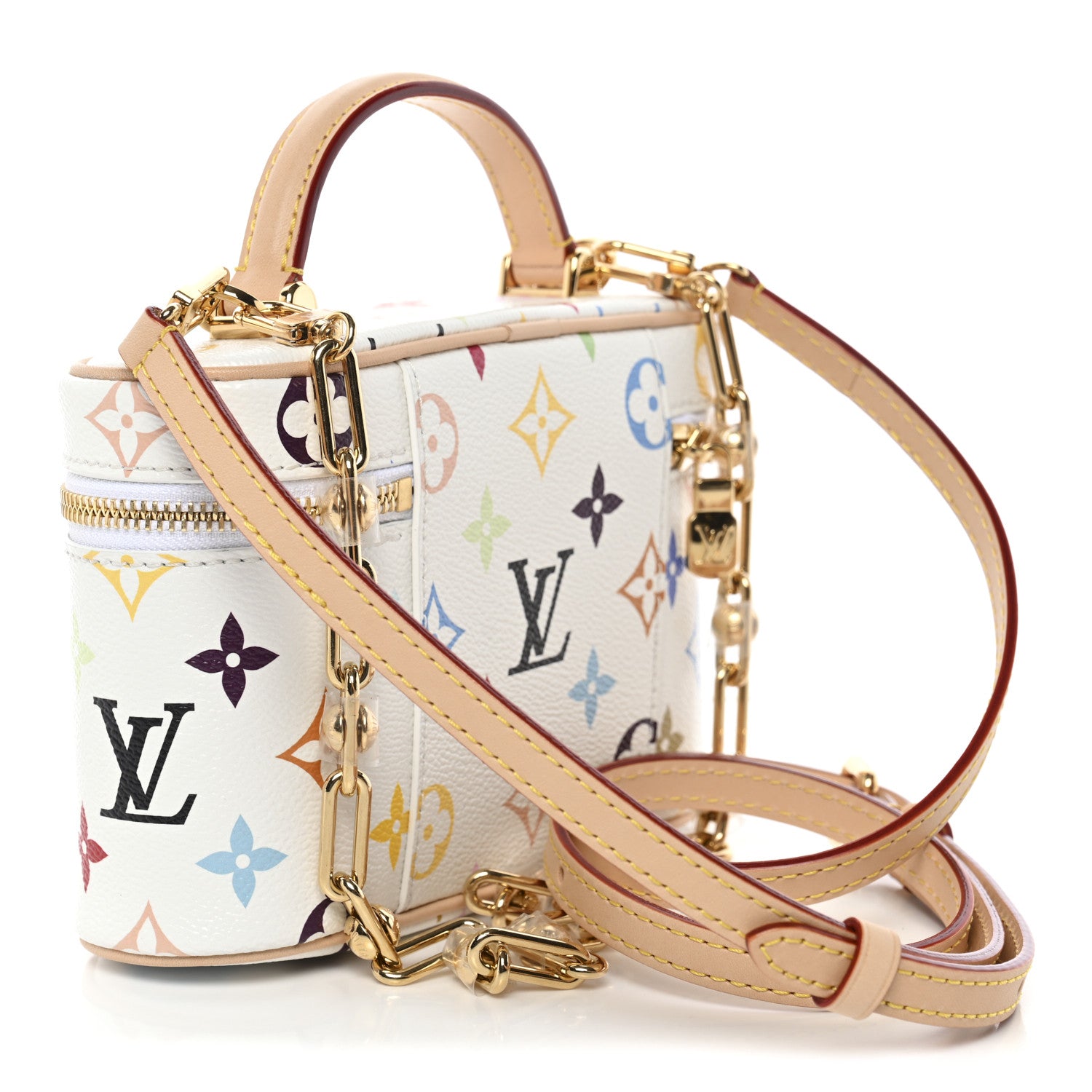Louis Vuitton LV x TM Monogram Multicolor Vanity Chain Pouch White 3 of 9
