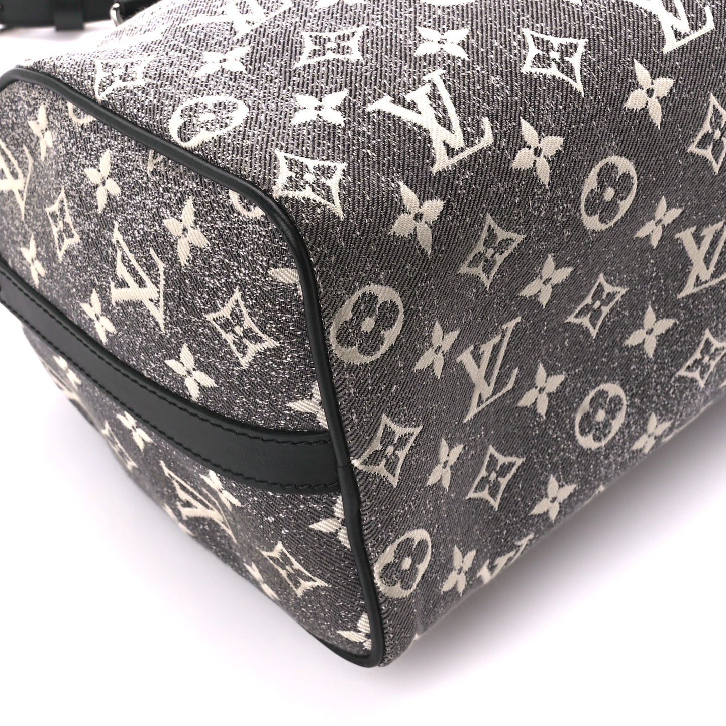 Denim Monogram Jacquard Speedy Bandouliere 25 Black