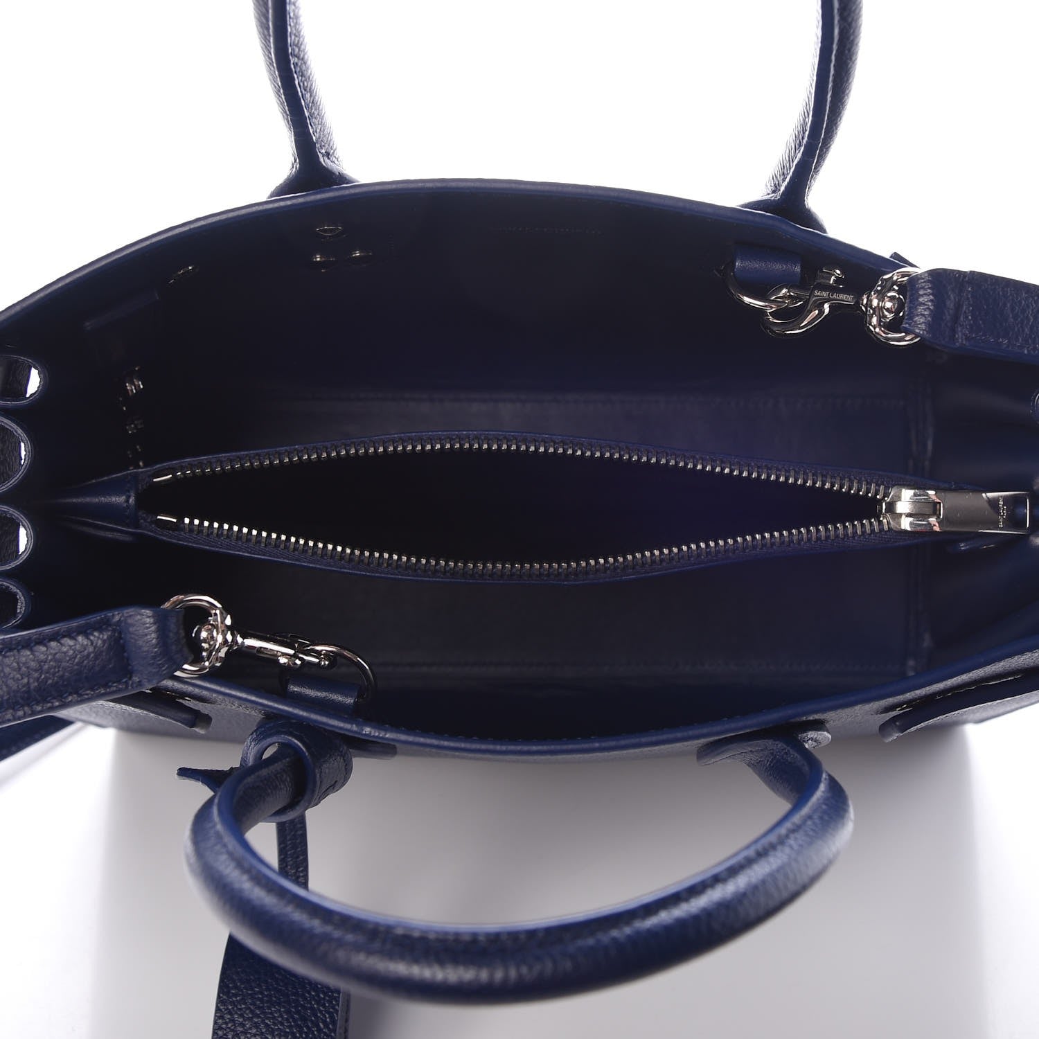 Saint Laurent Grained Calfskin Baby Sac De Jour Marine 5 of 6