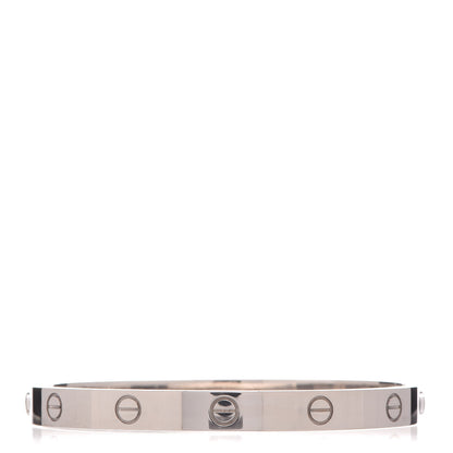 Cartier 18K White Gold LOVE Bracelet 18 1 of 5