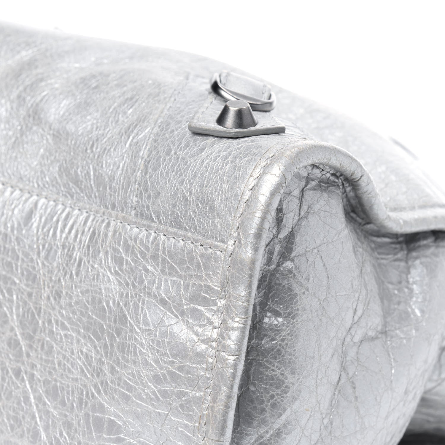 Balenciaga Metallic Agneau Classic Palladium Hardware City Silver 11 of 13