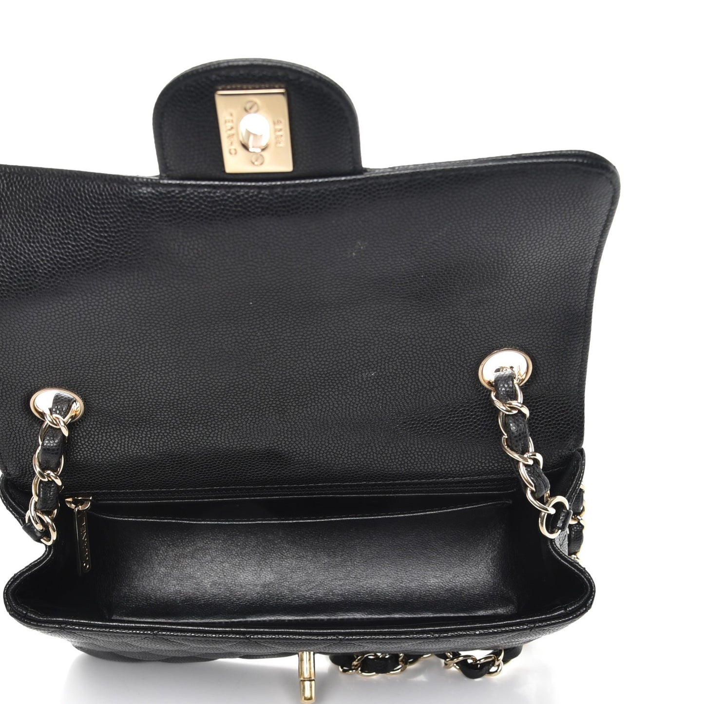 Caviar Quilted Mini Rectangular Flap Black