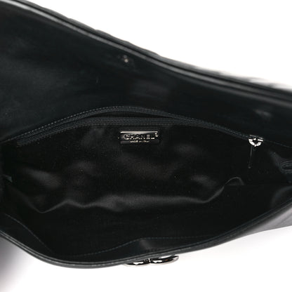 Chanel Lambskin Chevron Evening Clutch Black 5 of 10