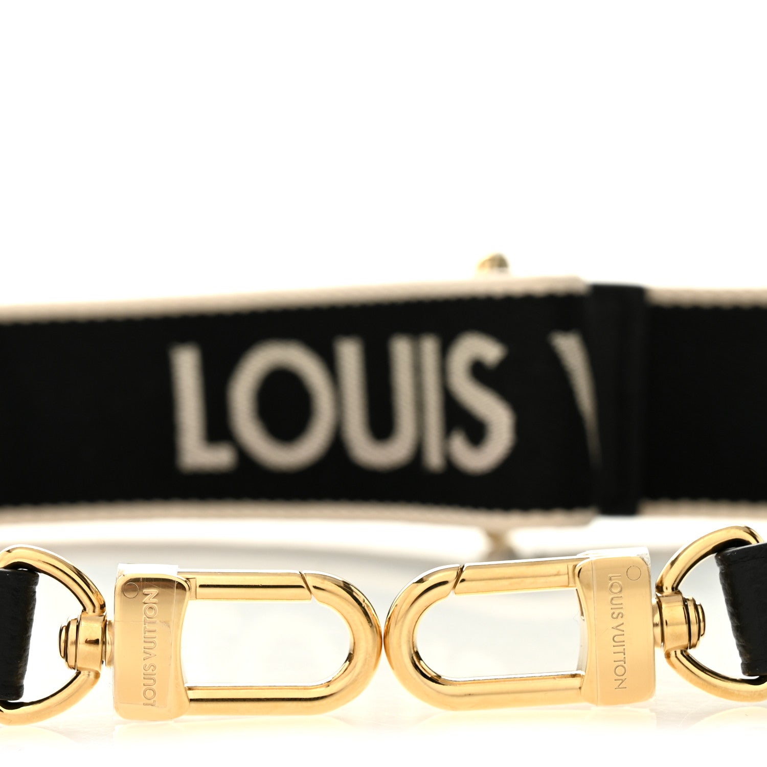 Louis Vuitton Jacquard Diane Shoulder Strap Black Ivory 3 of 3