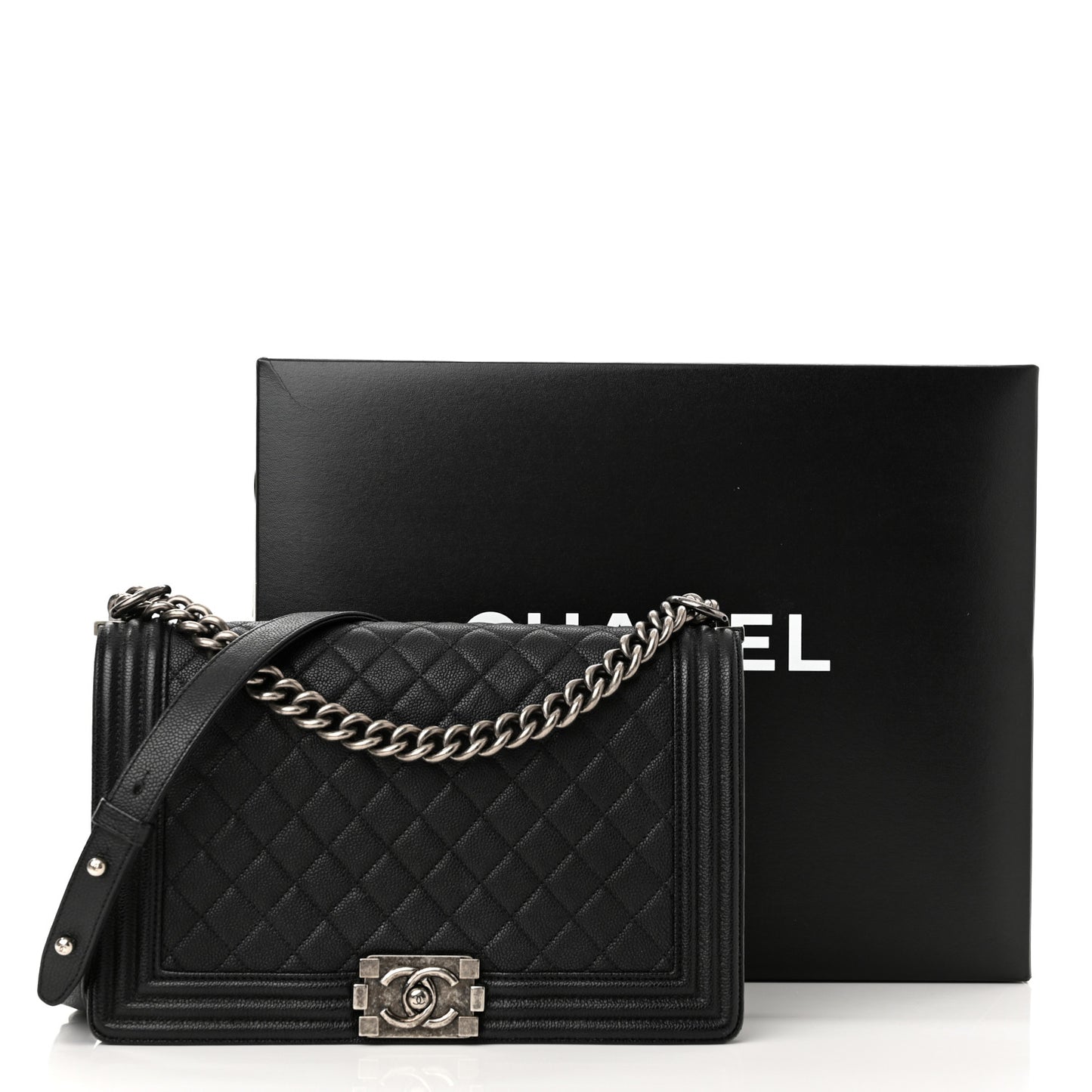 Caviar Quilted New Medium Boy Flap Black