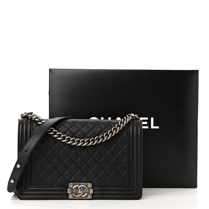 Chanel Caviar Quilted New Medium Boy Flap Black 12 of 12