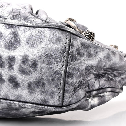 Balenciaga Metallic Agneau Arena Leopard Le Cagole Shoulder Bag XS Dark Grey 12 of 12