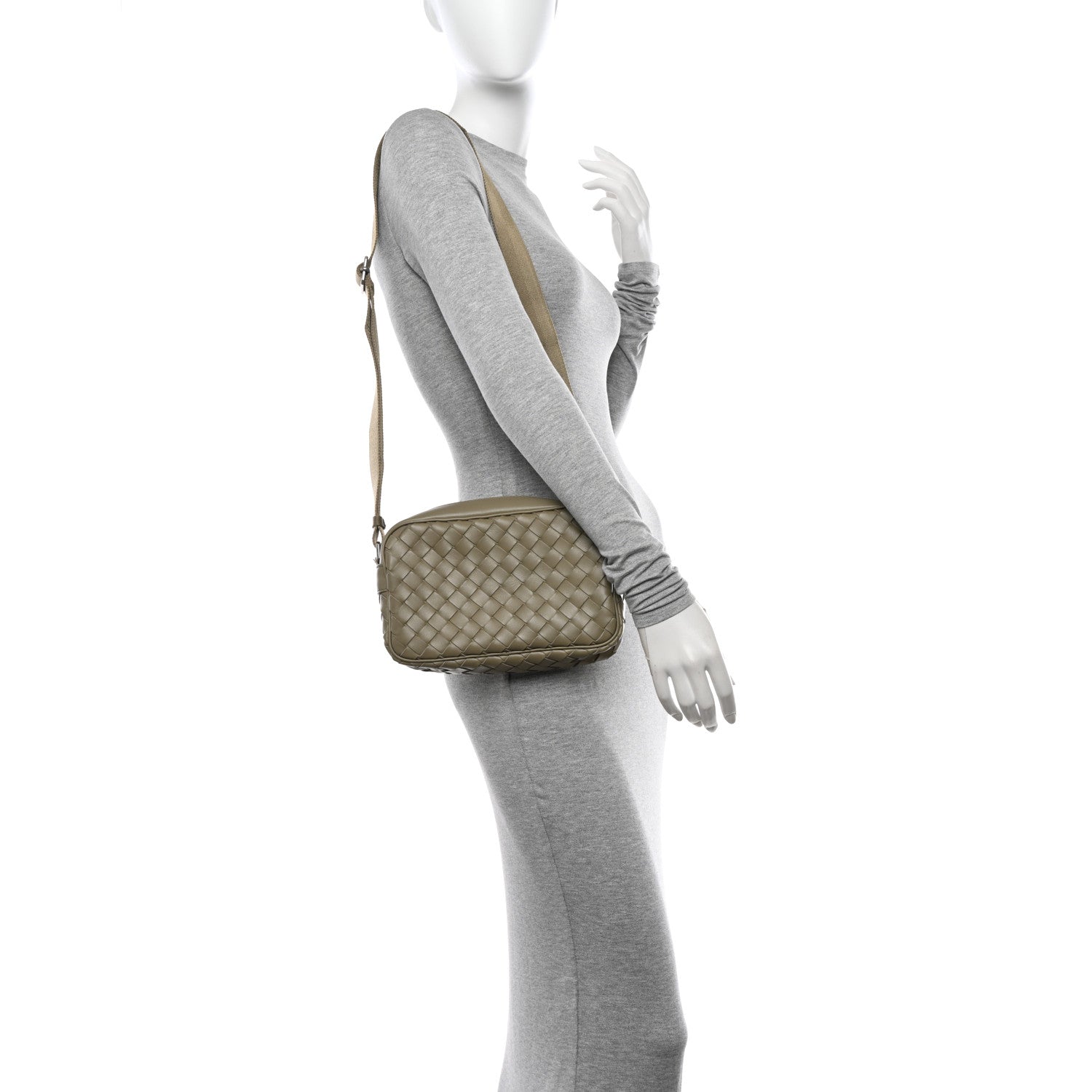 Bottega Veneta Calfskin Intrecciato Mini Camera Bag Travertine 2 of 10