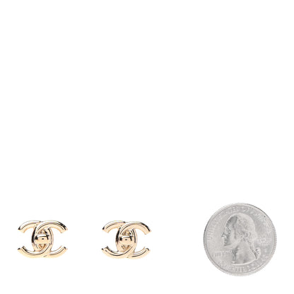 Chanel Metal CC Turnlock Earrings Gold 2 of 4