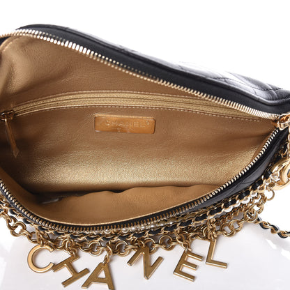 Chanel Lambskin Quilted All About Chains Waist Belt Bag Black 5 of 8