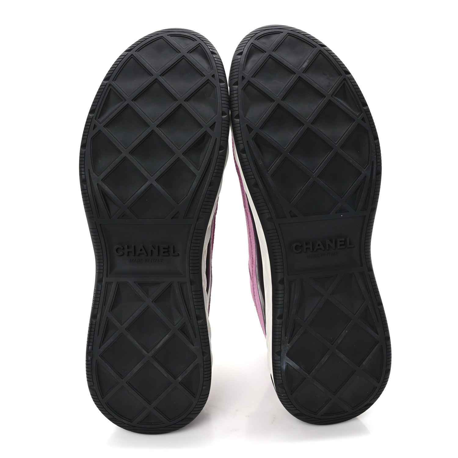 Chanel Suede Calfskin Nylon Grosgrain CC Sneakers 40.5 Dark Pink 6 of 11