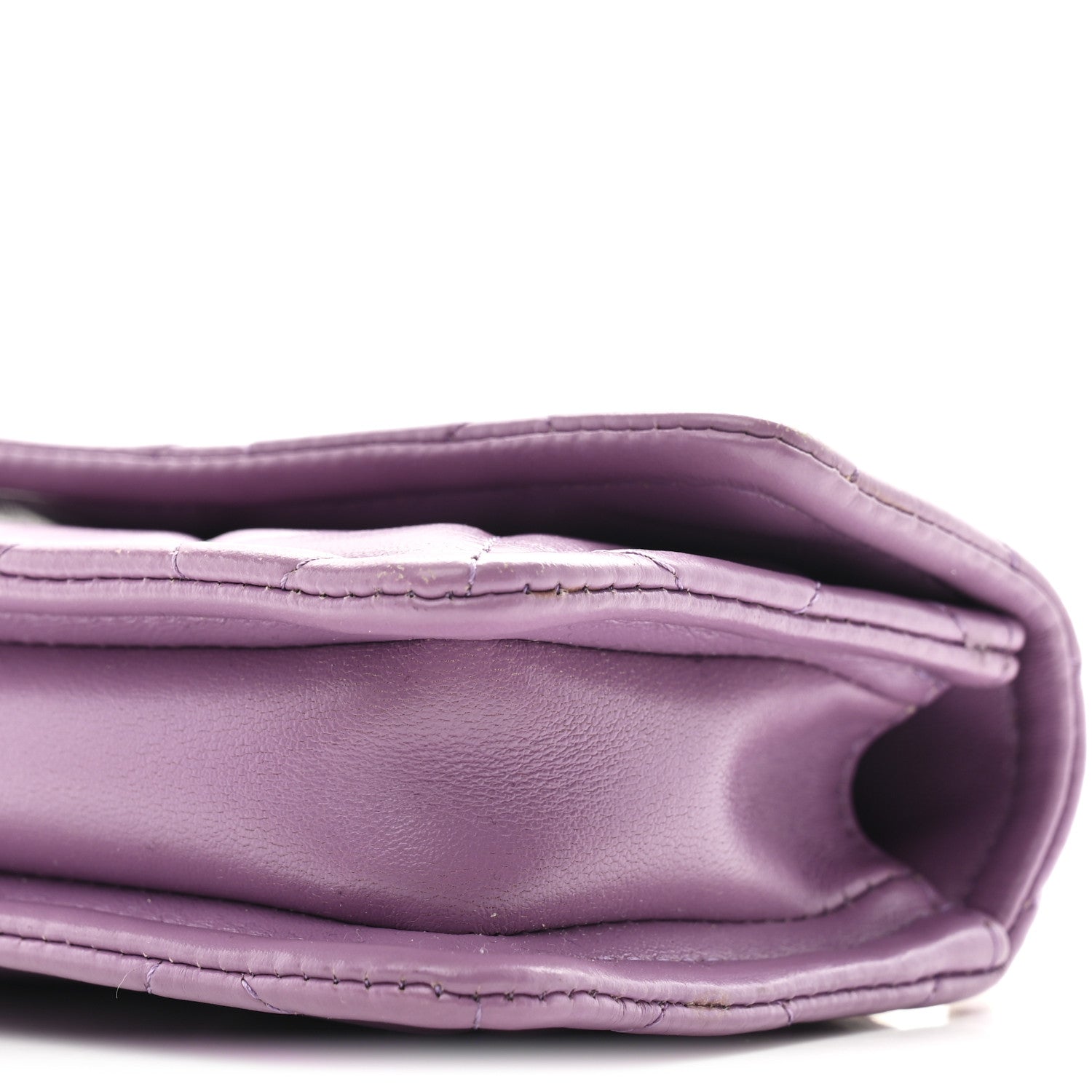 Chanel Shiny Lambskin Quilted Extra Mini Flap Purple 10 of 12