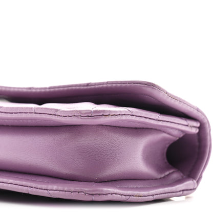 Chanel Shiny Lambskin Quilted Extra Mini Flap Purple 10 of 12