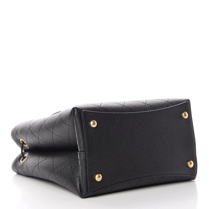 Chanel Grained Calfskin Stitched Small Drawstring Bag Black 5 of 9