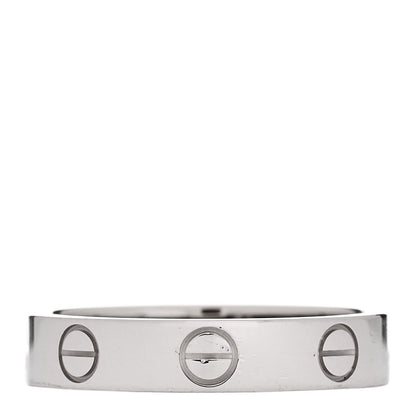 Cartier 18K White Gold 3.5mm LOVE Wedding Band Ring 51 5.75 1 of 5