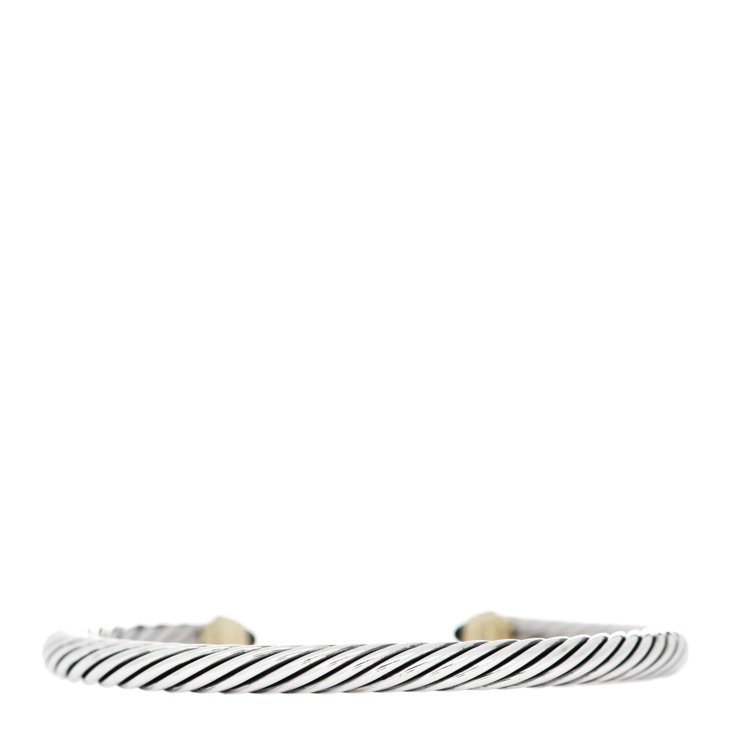 Sterling Silver 14K Yellow Gold Black Onyx 5mm Cable Classics Petite Color Bracelet