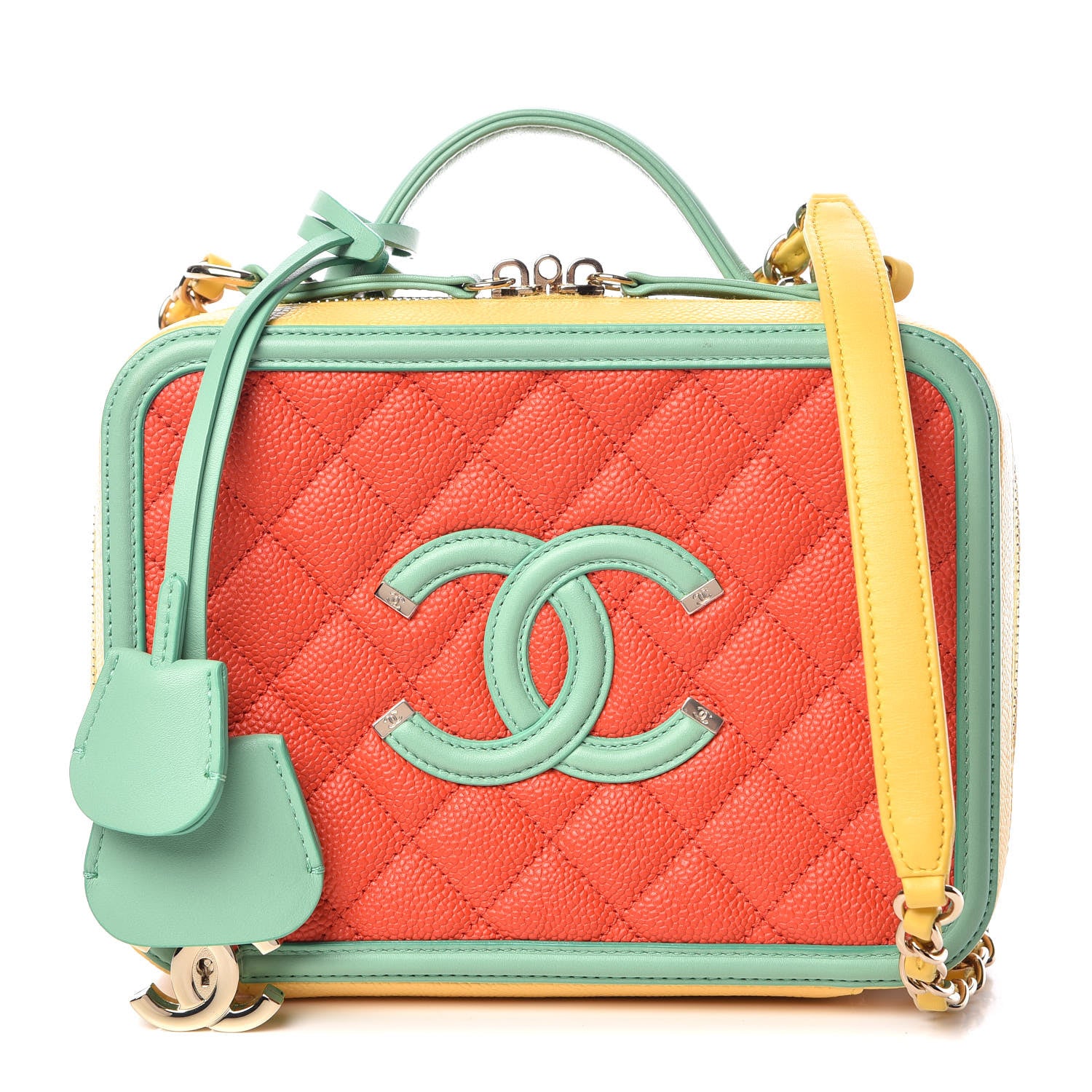 Chanel Caviar Quilted Medium CC Filigree Vanity Case Multicolor 1 of 12