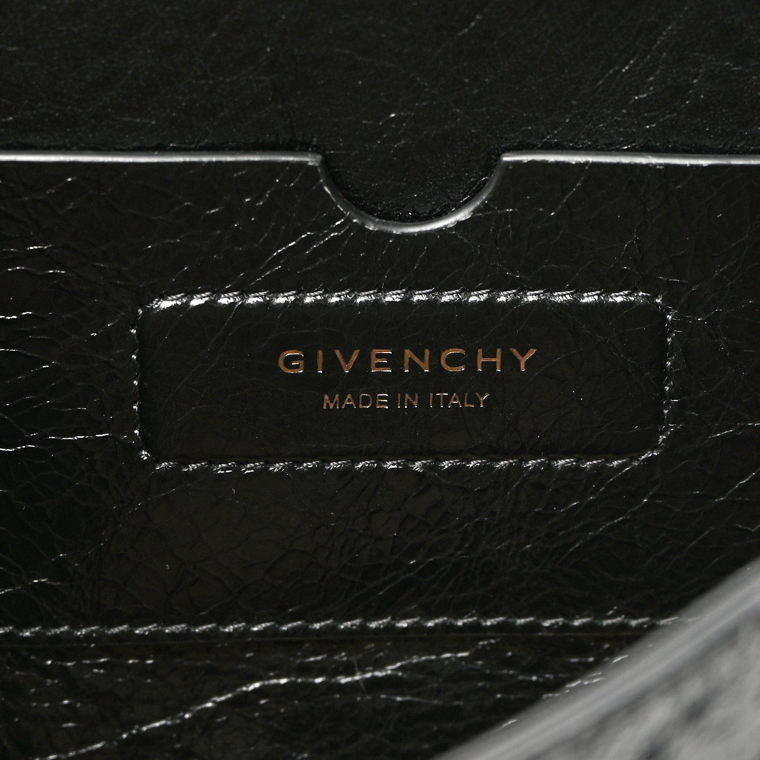 Givenchy Creased Patent Calfskin Medium ID Flap Black 6 of 11