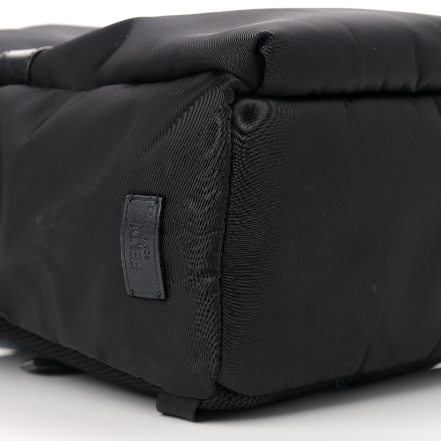 Fendi Nylon Vitello Elite Monster Eyes Rounded Backpack Black Yellow 9 of 11
