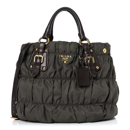 Prada Tessuto Nylon Gaufre Tote Fumo 1 of 40