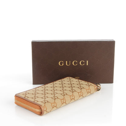 Gucci Monogram Twins Large Zip Around Wallet Metallic Bronze 4 of 7