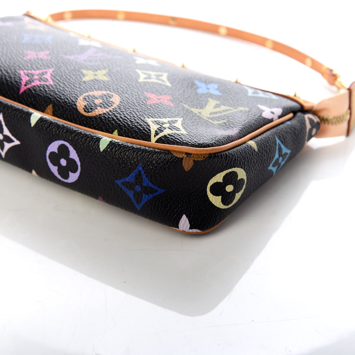 Louis Vuitton Monogram Multicolor Pochette Accessories Black 9 of 10