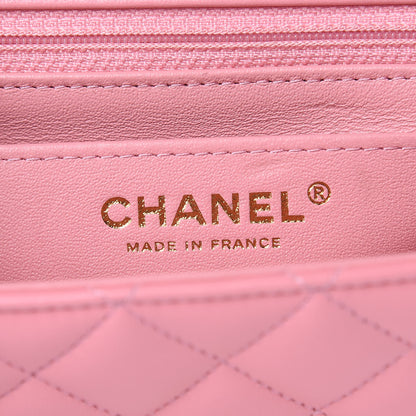 Chanel Lambskin Quilted Mini Rectangular Flap Pink 6 of 13