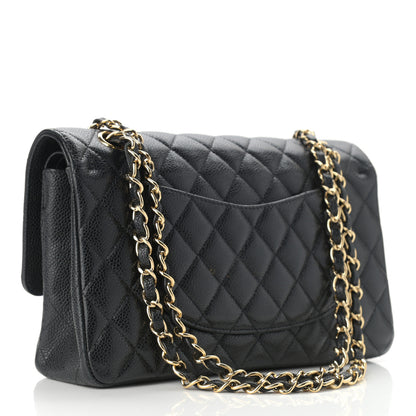 Chanel Caviar Quilted Medium Double Flap Black 3 of 10