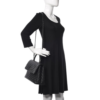 Chanel Caviar Quilted Medium Coco Handle Flap Black 2 of 10