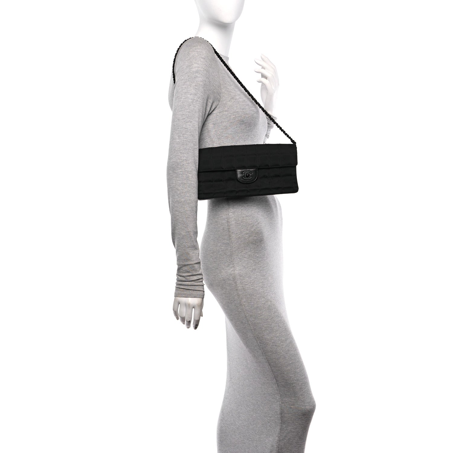 Chanel Nylon Travel East West Flap Black 2 of 12