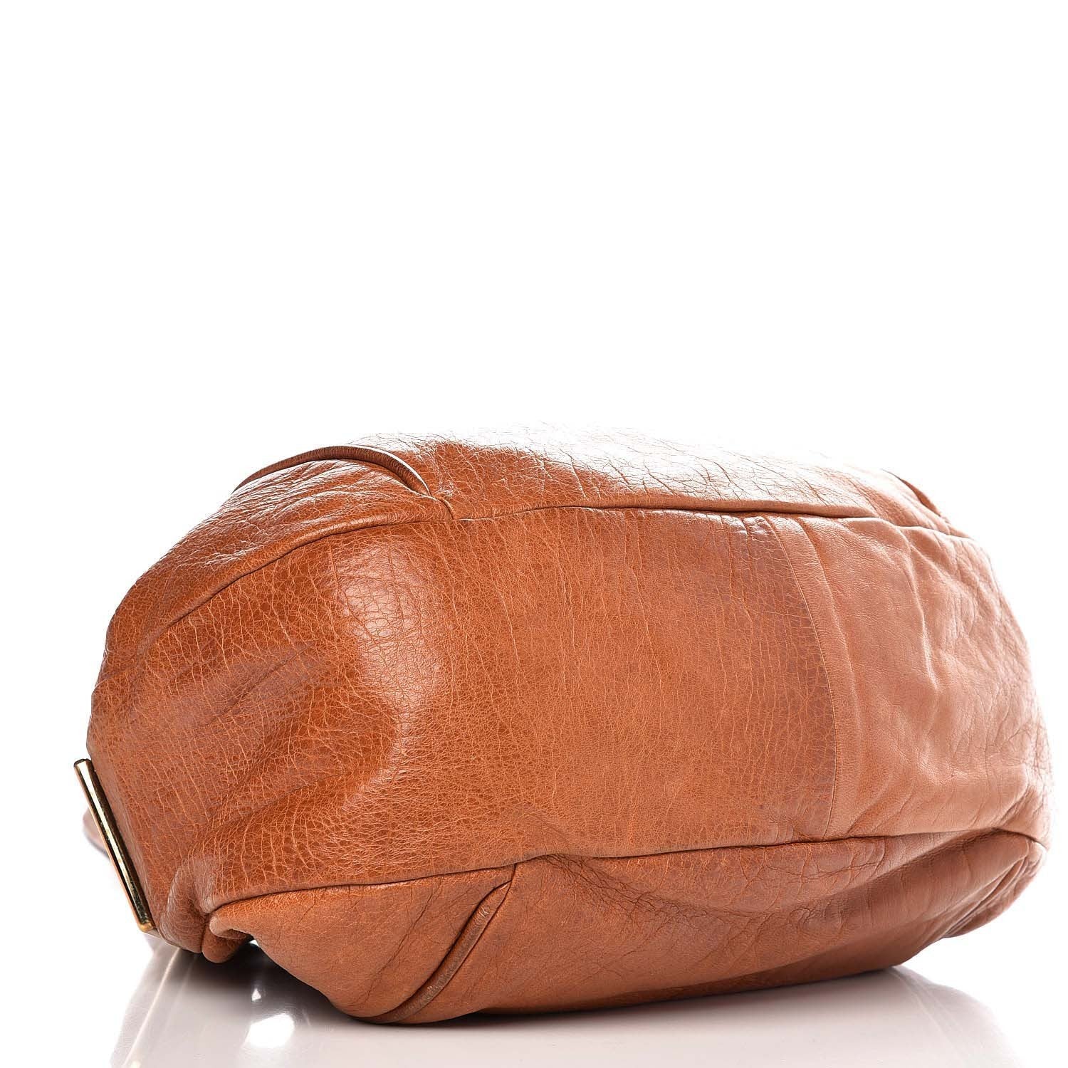 Chloe Crinkled Lambskin Ethel Satchel Tan 4 of 13