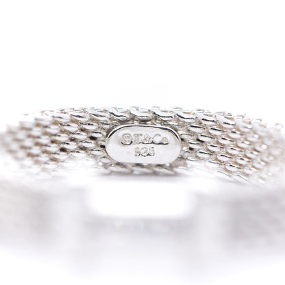 Tiffany Sterling Silver Diamond Narrow Somerset Ring 49 5 4 of 4