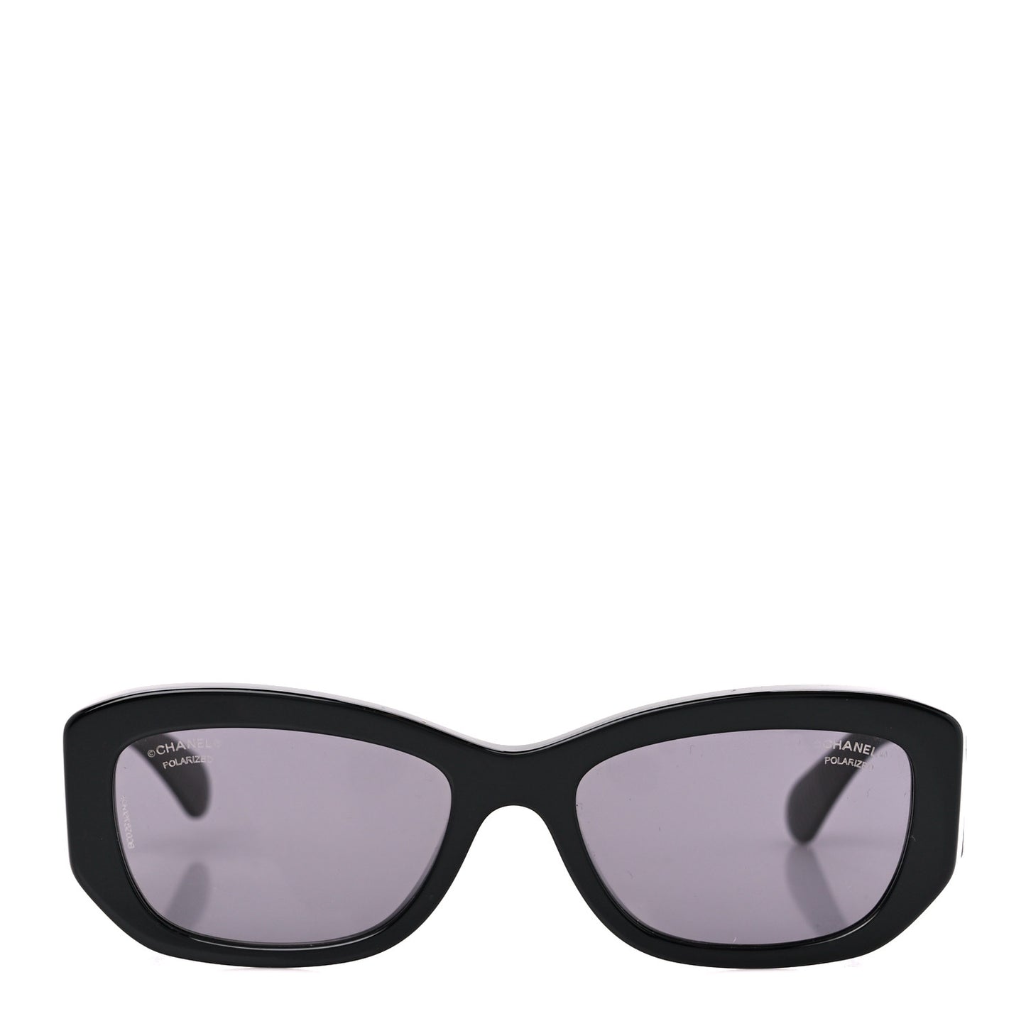 Acetate Rectangle Sunglasses 5493-A Black