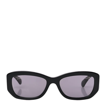 Chanel Acetate Rectangle Sunglasses 5493-A Black 2 of 8