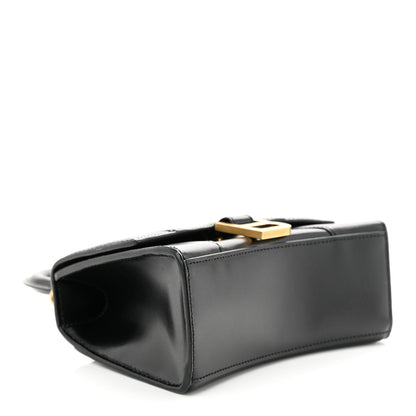 Balenciaga Shiny Box Calfskin Hourglass Top Handle Bag XS Black 4 of 11