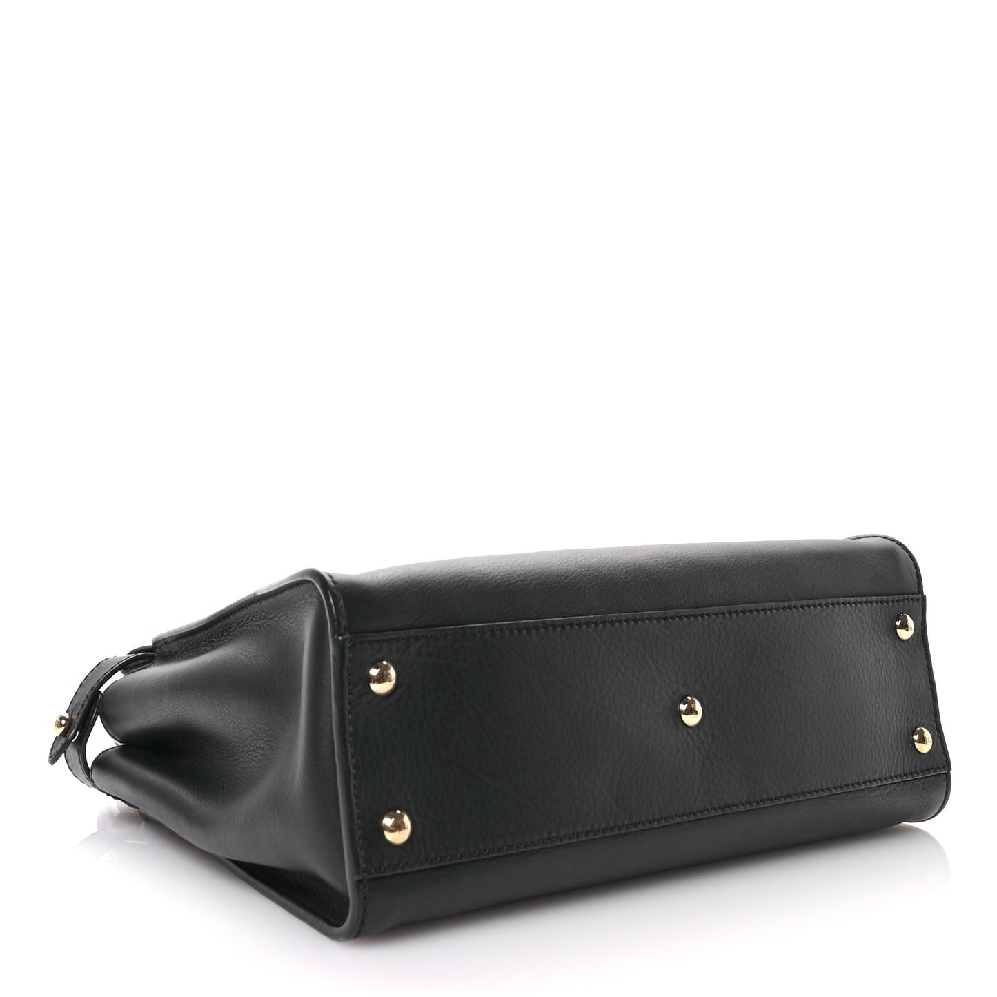 Vitello Seta Shiny Nappa Medium Peekaboo Iconic Satchel Black