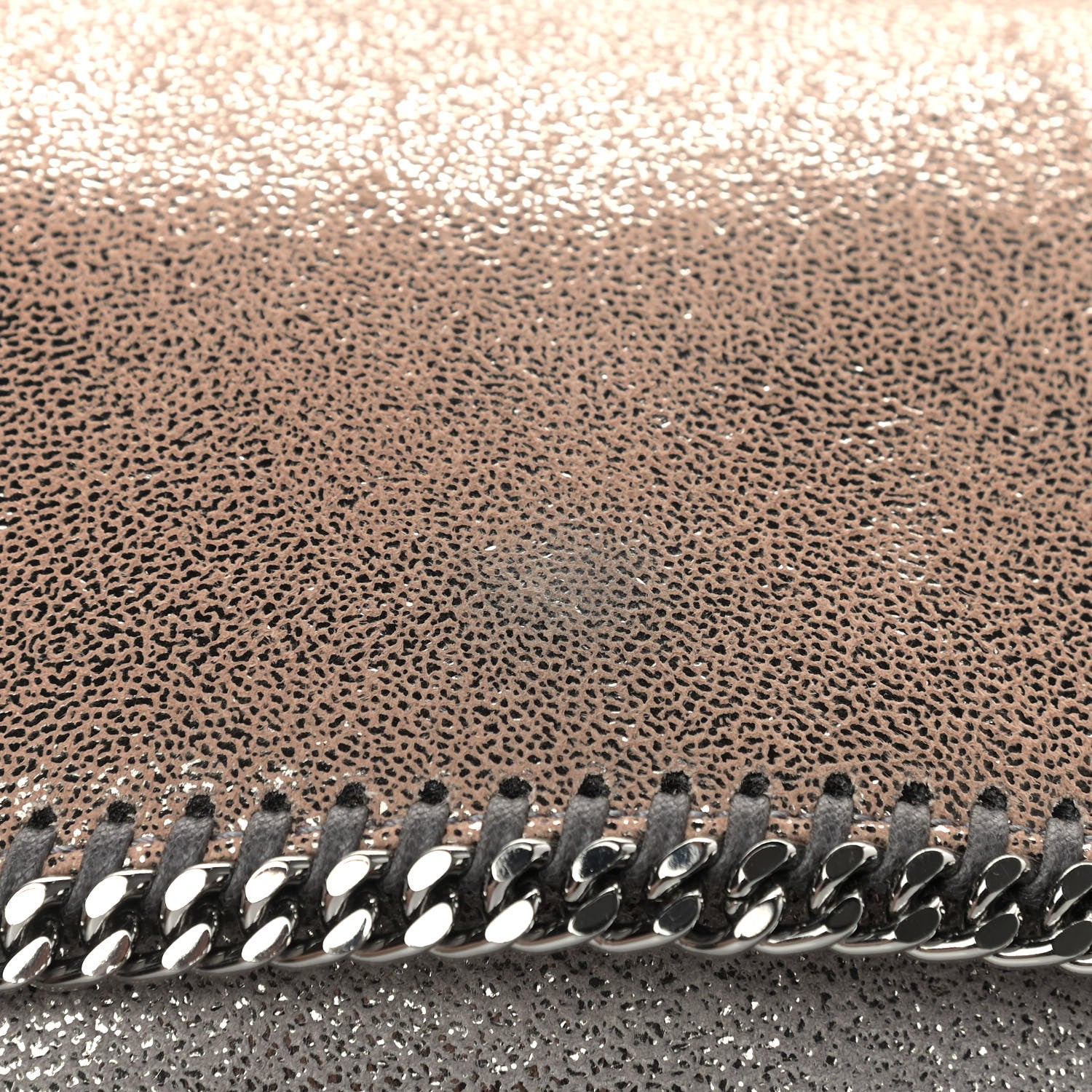 Stella McCartney Metallic Shaggy Deer Falabella Messenger Grey Taupe 9 of 10