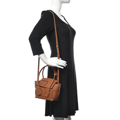 Bottega Veneta French Calfskin Maxi Intrecciato Mini Arco Wood 2 of 9