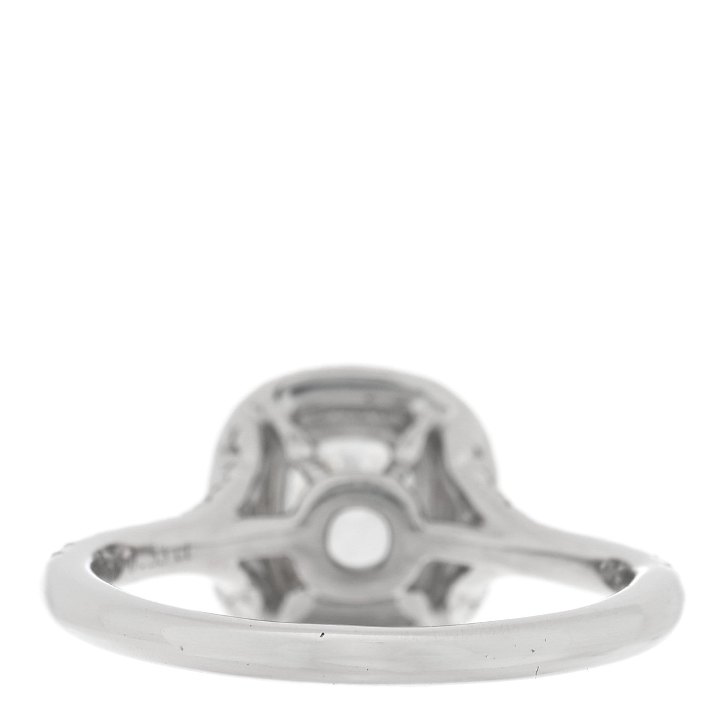 Tiffany Platinum Diamond .53ct Soleste Cushion Cut Double Halo Engagement Ring 51 5.75 3 of 6