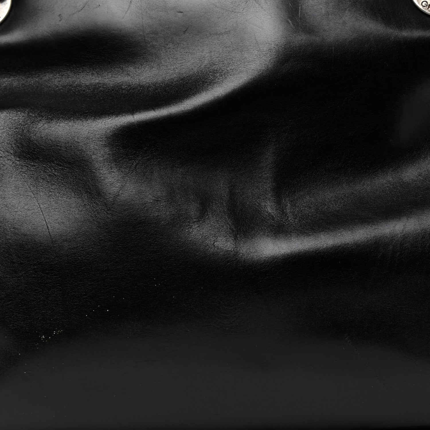 Chanel Glazed Calfskin Boy Tote Black Beige 9 of 26